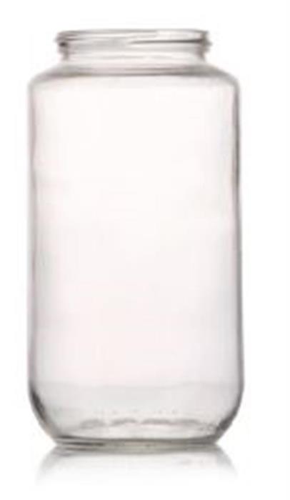 32 oz Glass Jar, Round, Flint, 70-400