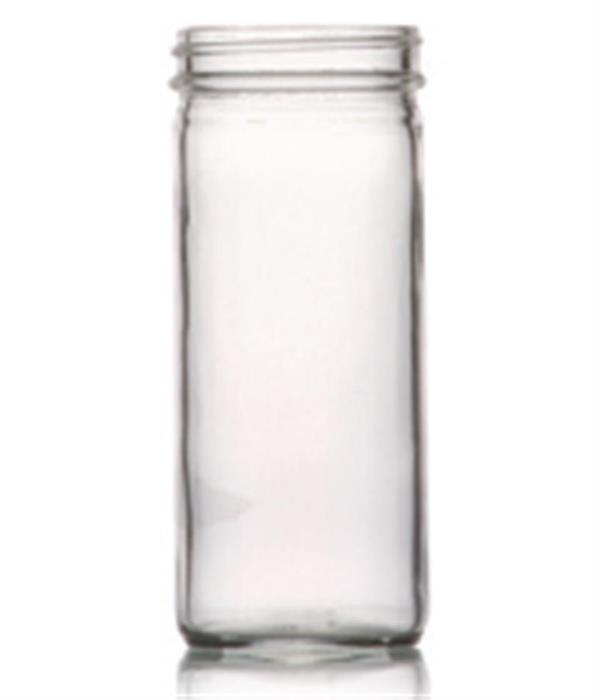 8 oz Glass Jar, Round, Flint, 58-400