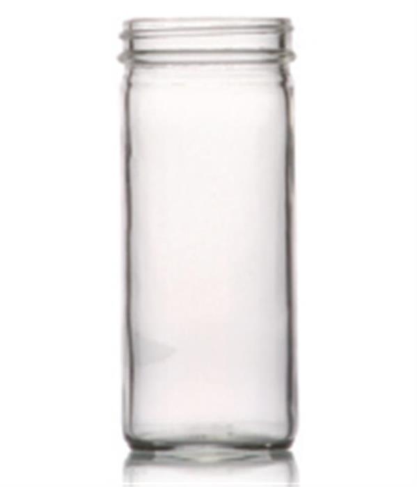 8 oz Glass Jar, Round, Flint, 58-405