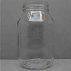 32 oz Glass Jar, Round, Flint, 70-450 