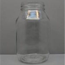 32 oz Glass Jar, Round, Flint, 70-450 