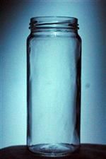 16 oz Glass Jar, Round, Flint, 63-400