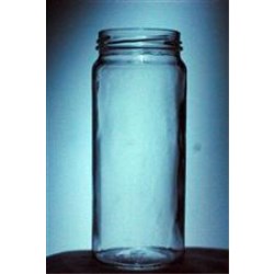 16 oz Glass Jar, Round, Flint, 63-400 
