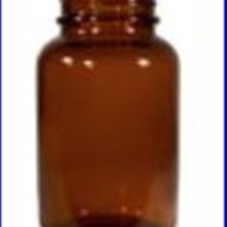 120 cc Glass Jar, Round, Amber, 38mm finish 