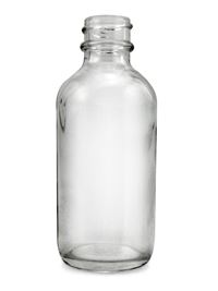 2 oz Glass Boston Round, Round, Flint, 20.5-400 GPI finish Sloped Shoulder