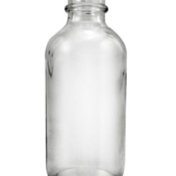2 oz Glass Boston Round, Round, Flint, 20.5-400 GPI finish Sloped Shoulder