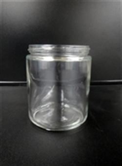 16 oz Glass Jar, Round, Flint, 89-400 GPI finish Straight Sided