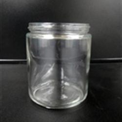 16 oz Glass Jar, Round, Flint, 89-400 GPI finish Straight Sided 