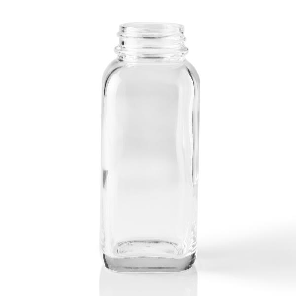 4 oz Glass Jar, Square, Flint, 33-400