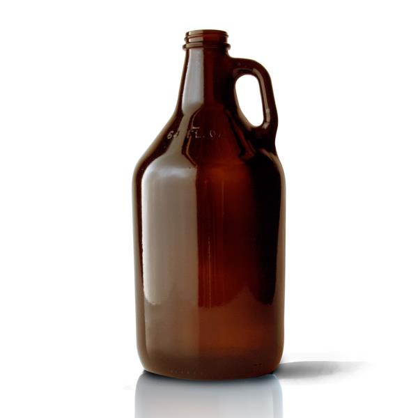 64 oz Glass Handleware, Round, Amber, 38-405