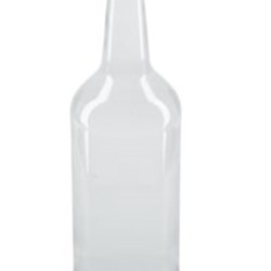 1 ltr Glass Type 3 Long Neck, Round, Flint, 28-350 GPI Special finish 