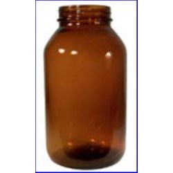 500 cc Glass Packer, Round, Amber, 53-400