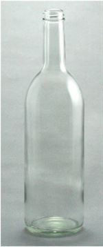 750 ml Glass Claret, Round, Flint, 28-400