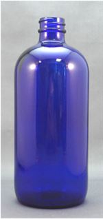 16 oz Glass Boston Round, Round, Cobalt Blue, 28-400