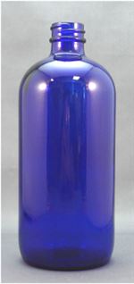 16 oz Glass Boston Round, Round, Cobalt Blue, 28-400