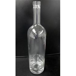750 ml Glass Cosmetic Grade Long Neck, Round, Flint, 18.5Bar Top finish Heavy Weight 