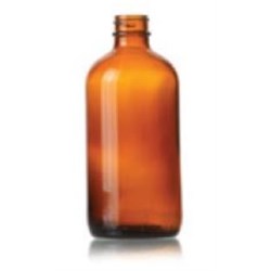 8 oz Glass Boston Round, Round, Flint, 24-405