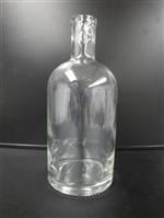 375 ml Glass Long Neck, Round, Flint, 18.5Bar Top finish Heavy Weight
