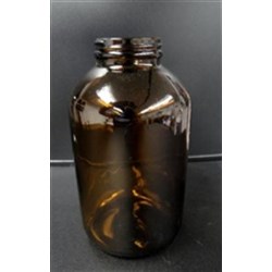 2500 cc Glass Packer, Round, Amber, 70-400 GPI finish