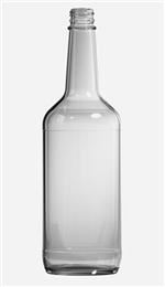 34 oz Glass Long Neck, Round, Flint, 28-350