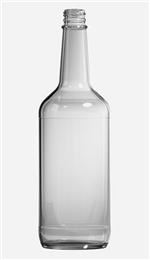 26 oz Glass Long Neck, Round, Flint, 28-350 Threaded finish