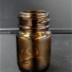 50 ml Glass Packer, Round, Amber, 33-400 GPI finish