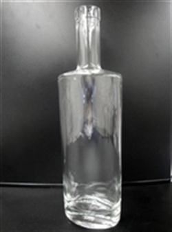 750 ml Glass Long Neck, Oval, Flint, 21.5Bar Top finish Heavy Weight