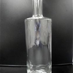 750 ml Glass Long Neck, Oval, Flint, 21.5Bar Top finish Heavy Weight 