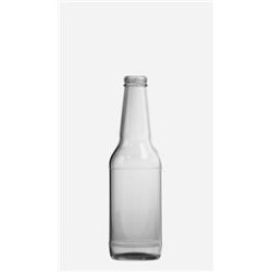 12.8 oz Glass Long Neck, Round, Flint, 26-502 Twist finish Non-Returnable