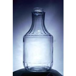 32 oz Glass Type 3 Carafe/Decanter, Round, Flint, 38-2000 Fluted 