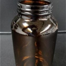 950 cc Glass Jar, Round, Amber, 53-400