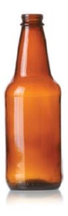 12 oz Glass Long Neck, Round, Amber, 26Twist Crown finish