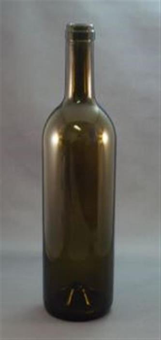 750 ml Glass Claret, Round, Antique Green, Cork finish