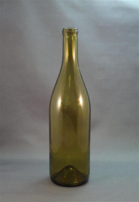 750 ml Glass Long Neck, Round, Dead Leaf Green, Cork finish
