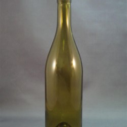 750 ml Glass Long Neck, Round, Dead Leaf Green, Cork finish