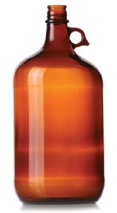 4 ltr Glass Handleware, Round, Amber, 38-439