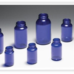 500 cc Glass Packer, Round, Cobalt Blue, 53-400 