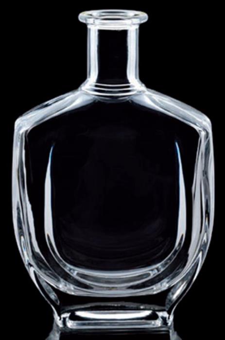 750 ml Glass Long Neck, Oblong, Flint, 23mm finish Footed