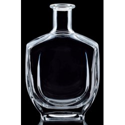 750 ml Glass Long Neck, Oblong, Flint, 23mm finish Footed 