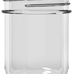 8 oz Glass Jar, Round, Flint, 70-450 Straight Sided