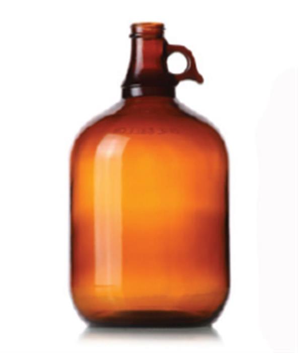 128 oz Glass Handleware, Round, Amber, 38-405