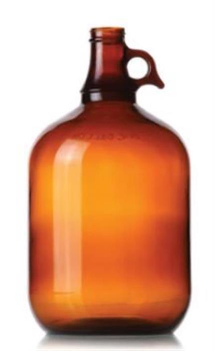 1 gal Glass Handleware, Round, Amber, 38-400