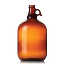 1 gal Glass Handleware, Round, Amber, 38-400