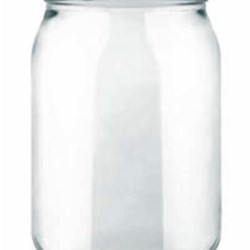 16 oz Glass Jar, Round, Flint, 70-2030 