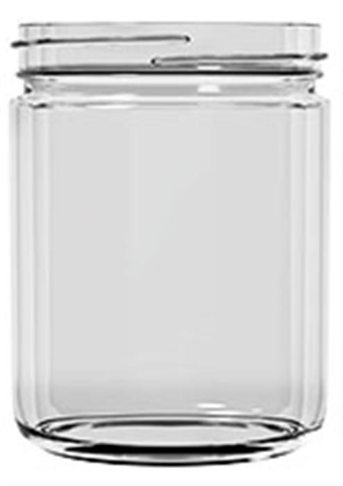 16 oz Glass Jar, Round, Flint, 83-400