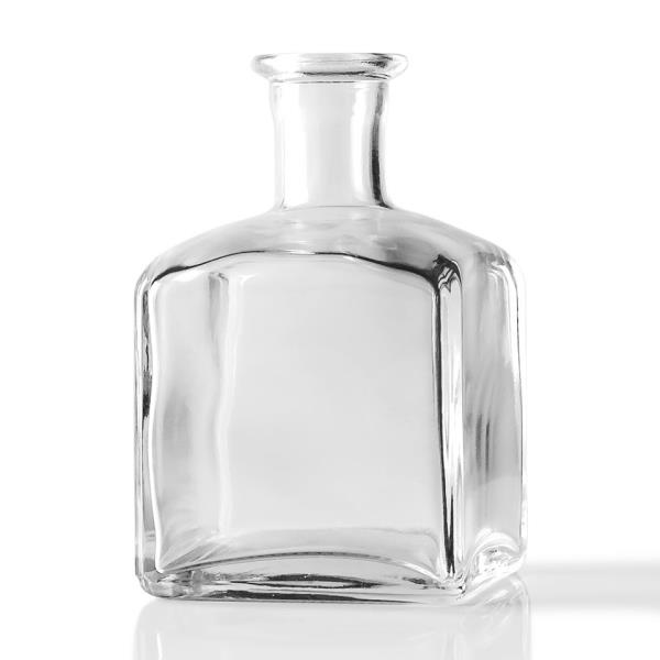 210 ml Glass Long Neck, Square, Flint, 