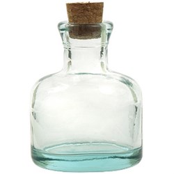 3.5 oz Glass Pinch, Oval, Flint, 0.75in finish 