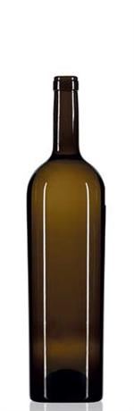 1.5 ltr Glass Long Neck, Round, Antique Green, Cork finish Content carton 1805