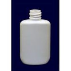 1.25 oz HDPE Straight Sided, Oval, 18-410, Flamed