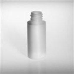 1 oz HDPE Cylinder, Round, 20-410, Sharp Shoulder Flamed